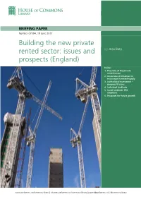 Building the New Private Rented Sector