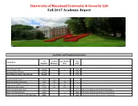 Fall 2017 Academic Report
