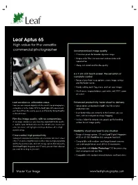 Leaf Aptus 65 High Value for the Versatile