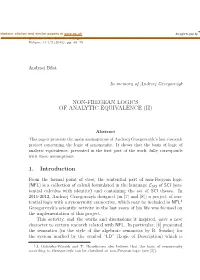 Non-Fregean Logics of Analytic Equivalence (Ii)
