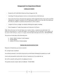 PARADE and MUSTER RULES