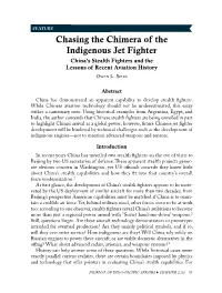 Chasing the Chimera of the Indigenous Jet Fighter: China's