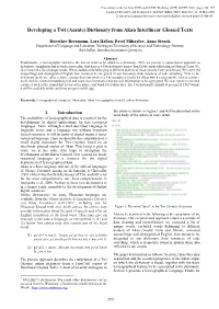 Developing a Twi (Asante) Dictionary from Akan Interlinear Glossed Texts