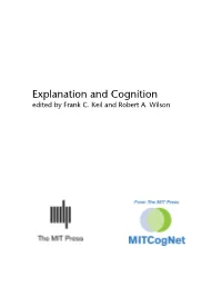 Explanation and Cognition Edited by Frank C