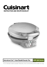 Instruction and Recipe Booklet