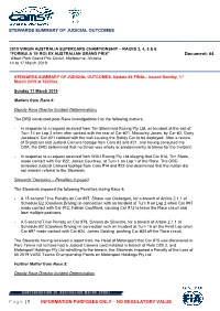 STEWARDS SUMMARY of JUDICIAL OUTCOMES Page