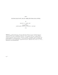 Title Electrical Reactance and Its' Correlates In
