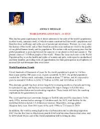 Amma's Message World Population