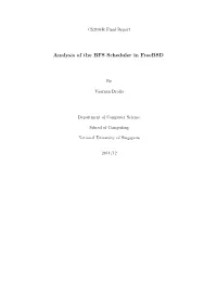 Analysis of the BFS Scheduler in Freebsd