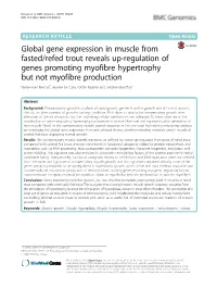 Global Gene Expression in Muscle from Fasted/Refed Trout Reveals Up
