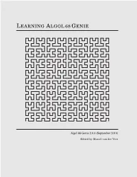 Learning Algol 68 Genie