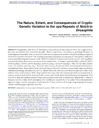 The Nature, Extent, and Consequences of Cryptic Genetic Variation in the Opa Repeats of Notch in Drosophila