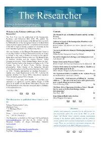 The Researcher Is Published Three Times a Year By