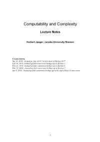 Computability and Complexity