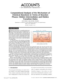 Computational Analysis of the Mechanism of Chemical Reactions
