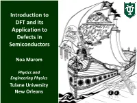 (DFT) and Its Application to Defects in Semiconductors