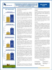 Fdh Bank Plc Summary Consolidated and Separate Financial Statements for the Fdh Bank Year Ended 31 December 2020 Plc