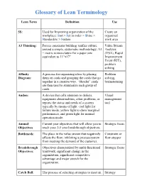 Glossary of Lean Terminology