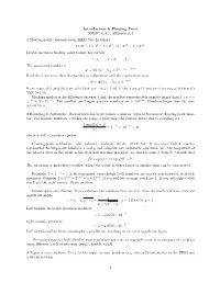 Introduction & Floating Point NMMC §1.4.1, Atkinson §1.2 1 Floating