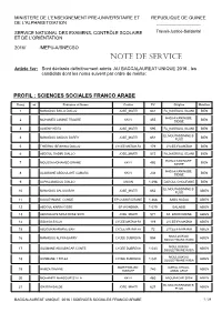 Note De Service