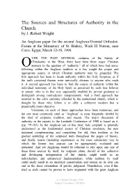 The Sources and Structures of Authority in the Church by J