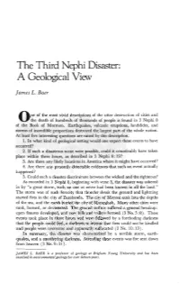 The Third Nephi Disaster: a Geological View
