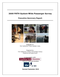 2009 PATH System-Wide Passenger Survey
