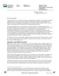 Has Submitted a Proposal to the White River National Forest (WRNF) to Pursue Approval of Proposed Projects Included in Its 2012 Master Development Plan (MDP)