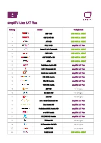 Simplitv-Liste SAT Plus