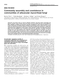 Community Assembly and Coexistence in Communities of Arbuscular Mycorrhizal Fungi