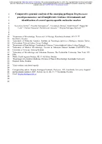 Comparative Genomic Analysis of the Emerging Pathogen