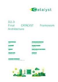 Final CATALYST Framework Architecture