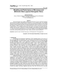 Modeling and Performance of Microwave and Millimeter-Wave Layered Waveguide Filters