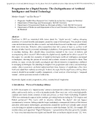 Pragmatism for a Digital Society: the (In)Significance of Artificial Intelligence and Neural Technology