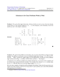 Solutions to Inclass Problems Week 2, Wed
