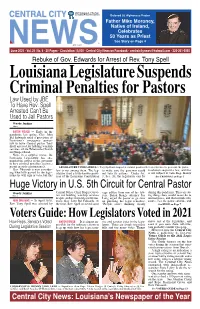 Voters Guide: How Legislators Voted in 2021