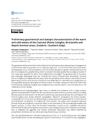 Preliminary Geochemical and Isotopic Characterization of the Warm And