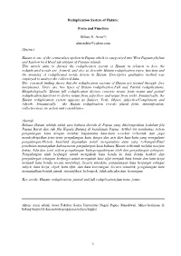Reduplication System of Hatam