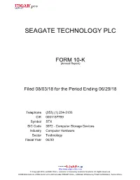 Seagate Technology Plc