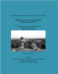 Self-Governance in Arctic Societies: Dynamics and Trends