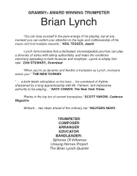 2013 Brian Lynch Full Press Kit(Bio-Discog