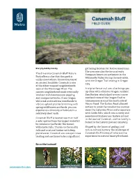 Canemah Bluff FIELD GUIDE