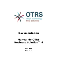 Documentation Manual Do OTRS Business Solution™ 6