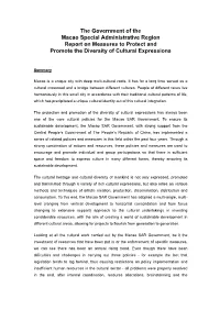 Performance Report on the “Convention on the Protection And
