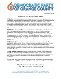 Resolution Calling for a Climate Debate