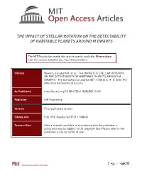 The Impact of Stellar Rotation on the Detectability of Habitable Planets Around M Dwarfs