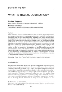 What Is Racial Domination?
