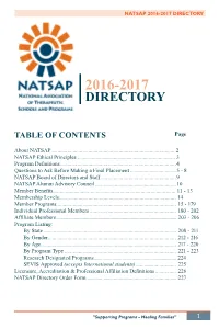 2016-2017 Directory