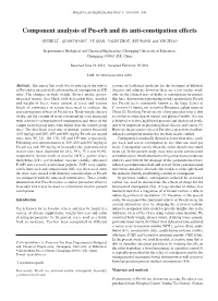Component Analysis of Pu-Erh and Its Anti-Constipation Effects