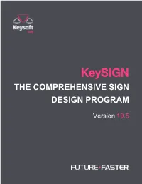 Keysign the COMPREHENSIVE SIGN DESIGN PROGRAM